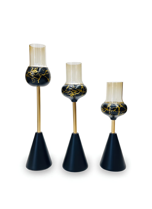Aurora Luxe 3-Piece Candle Stand Set