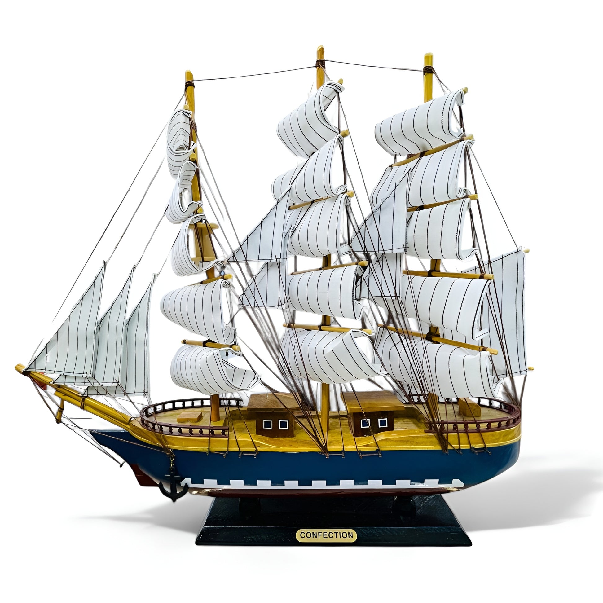 Vintage Sailing Ship Model – Handcrafted Home Décor